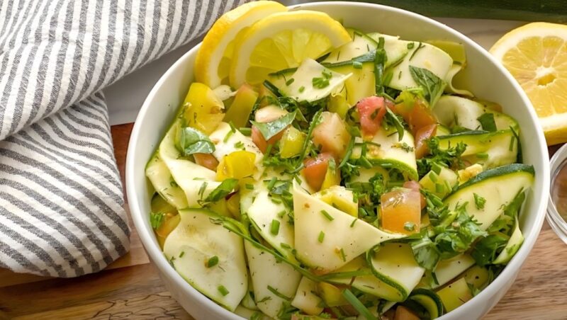 How to Make Zucchini Ribbon Salad